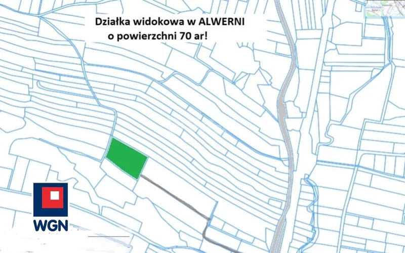 Grunt budowlany jednorodzinny na  sprzedaż Alwernia - Alwernia, widokowa działka o powierzchni 72ary
