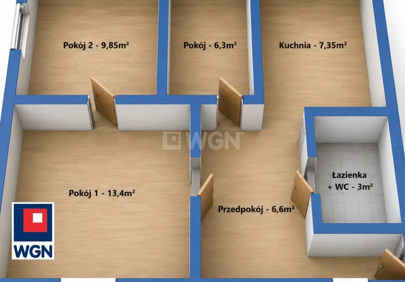 Mieszkanie na  wynajem Siemianowice Śląskie - 3 pokoje po remoncie z częściowym umeblowaniem w bloku/Centrum/.
